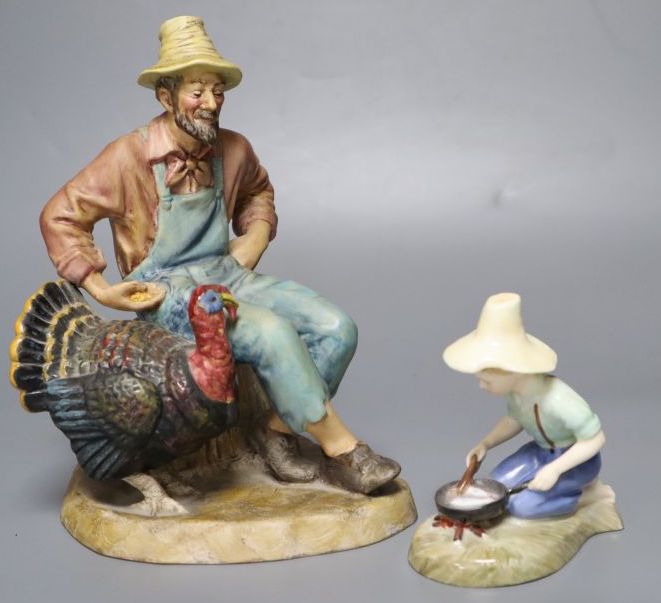 A Doulton figure Thanksgiving, HN2446 and River Boy, HN2128
